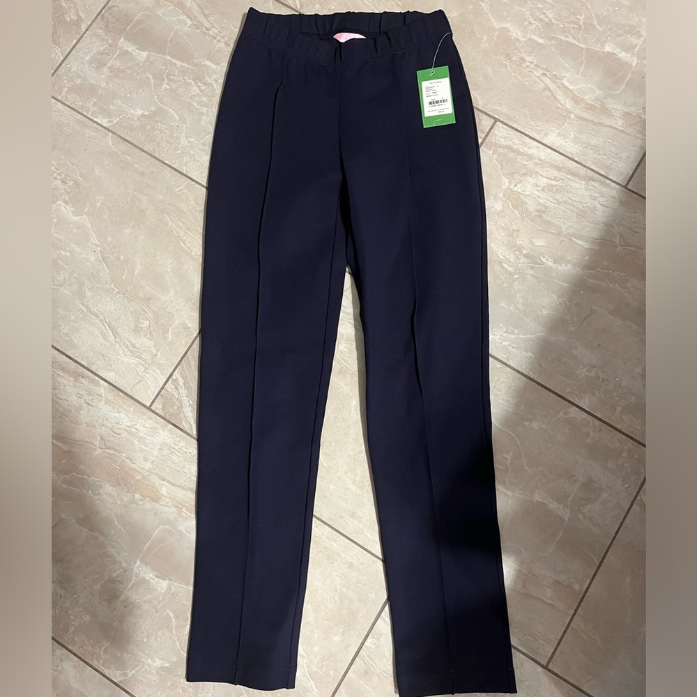 NWT navy blue travel pants small dark lilly Pulitzer